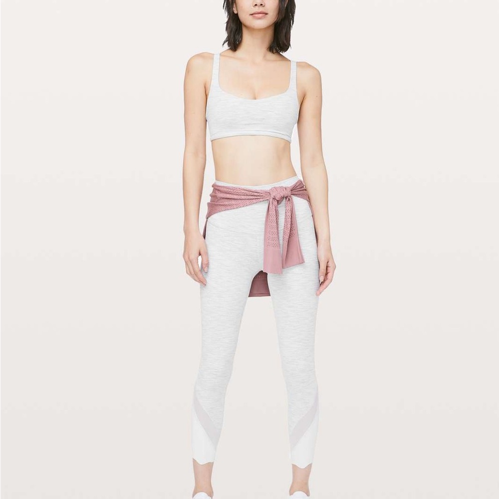 Lululemon Wunder Under Crop II *Roll Down Scallop Luxtreme 24" Nimbus - Size 4